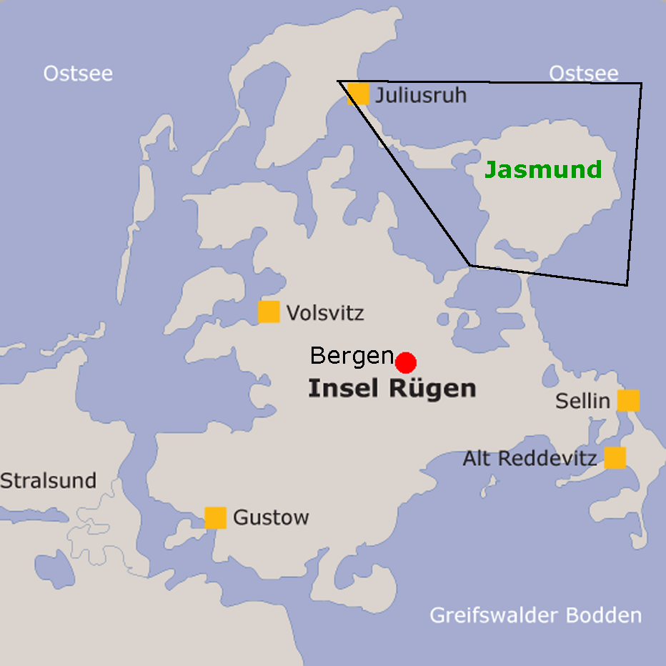 Karte Halbinsel Jasmund