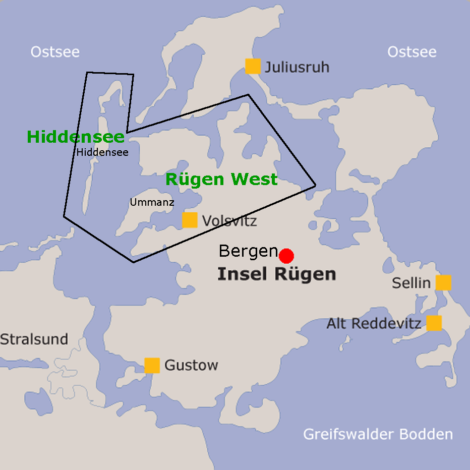 Karte Rügen West