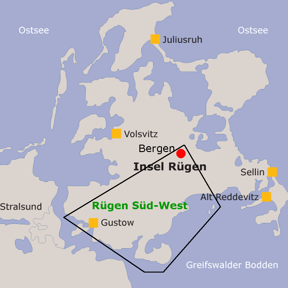 Karte Rügen Süd-West