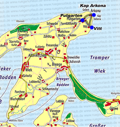 Karte Kap Arkona