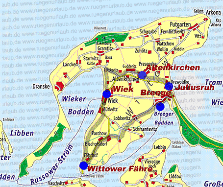 Karte Wittow Süd