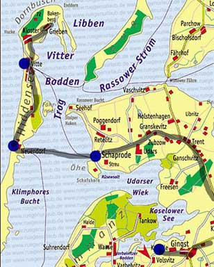 Autotouren auf Rügen: Tagestour GIngst - Schaprode - Hiddensee