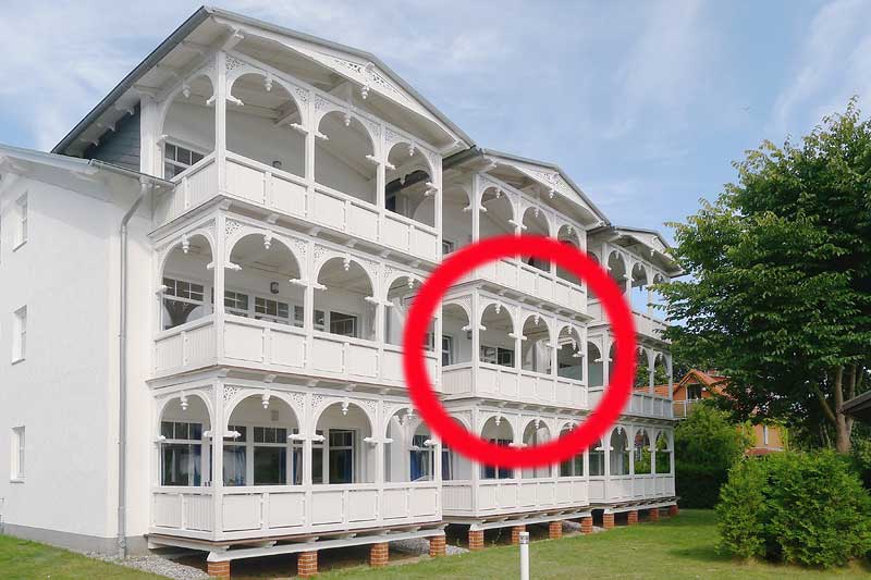 Lage der Ferienwohnung 11 in der Strandresidenz Juliusruh Lage der Ferienwohnung 11 in der Strandresidenz Juliusruh