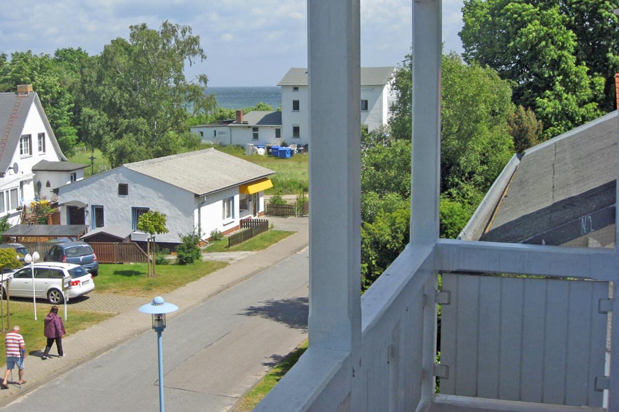Blick vom kleinen West-Balkon Richtung Ostsee